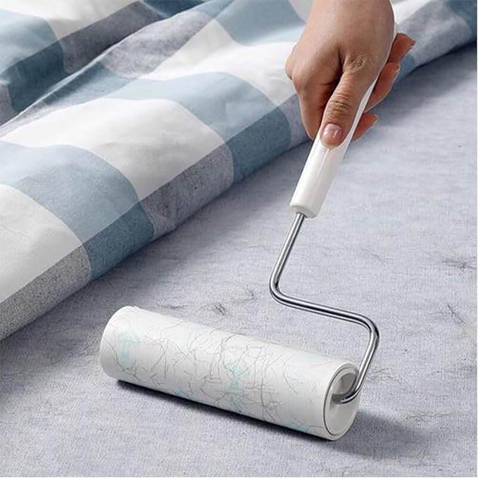 Lint Roller Refills 6.3 inch Great Value 8 pcs Extra Sticky Lint Remover Refills for Pet Hair Clothes Floor 6.3 in Long,1.5 in Diameter Lint Roller Replacement Refills（8 Refills of 480 Sheets Total）