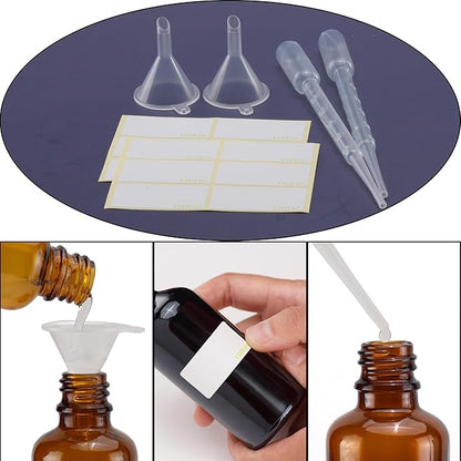 YIZHAO Black Glass Spray Bottles 2oz, with Small Fine Mist Spray, Metal Cap, Refillable for Essential Oil,Travel,Cleaning,Perfume,Aromatherapy,Makeup – 12 Pcs