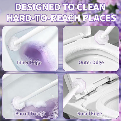 80 Count Toilet Wand Refills for Clorox, Disposable Toilet Brush for Clorox ToiletWand Cleaning System, Upgrade Toilet Bowl Cleaner Refill Pads for Closestool Cleaning,No Falling Apart,Light Scent