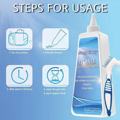 Sugelary Mold Stain Cleaner Gel, 16 Fl Oz Washing Machine Cleaner for Front Loader Seal, All-Purpose Gel for Home Use on Bathroom Grout, Sink, Shower and Caulk