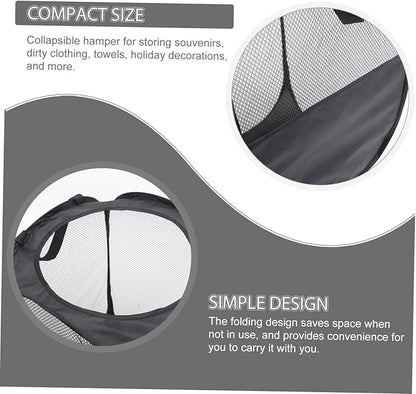 Foldable Laundry Hamper Large Capacity Portable Organizer Basket for Dirty Clothes Towels and Storage Lightweight Collapsible Laundry Basket for Home Dorm Bathroom and Closet Use