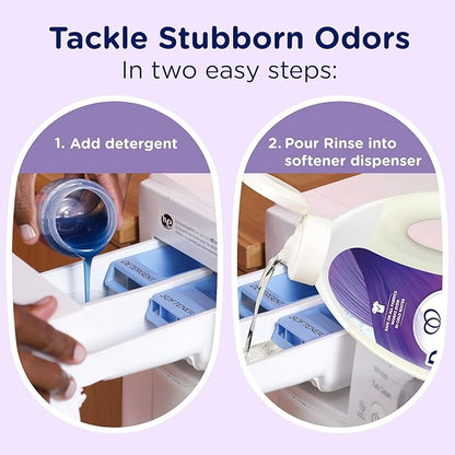 Downy Rinse Laundry Odor Remover, Fresh Lavender Scent, 62 FL OZ, Fabric Softener and Laundry Odor Removal Rinse