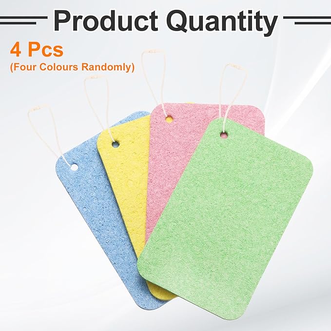 HARFINGTON 4pcs Kitchen Sponges Compressed Non-Scratch Scrub Sponge Dual Sided Cleaning Sponges with Hanging Ring for Household Use for Kitchen Household Bathroom