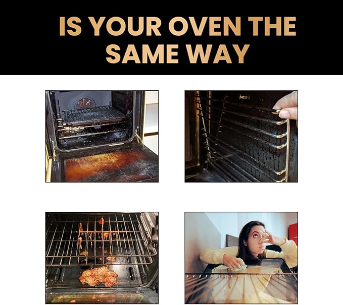 Oven And Grill Cleaner,Stovetop Cleaner,Heavy Duty Oven And Grill Cleaner Spray,For Stovetops, Grates, Stainless Steel- Removes Grease, Burnt-On Food & Grime (3PC)