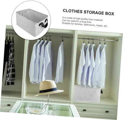 MAGICLULU Felt Storage Basket Wheels Lid Boys and Girls Toy Organizer Practical Laundry Basket for Pet Toys