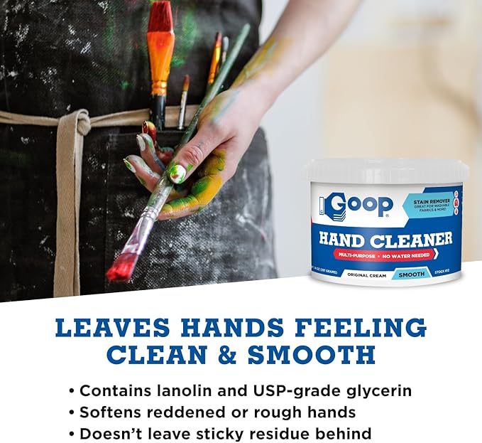 GOOP Original Multi-Purpose Waterless Hand Cleaner and Stain Remover - 14 oz Can (Pack of 3)