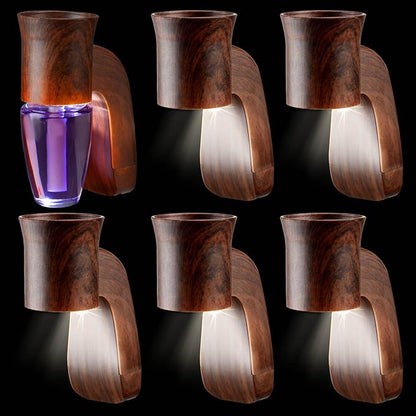 Nitial 6 Pcs Wall Fragrance Plug in with Night Light Compatible with Bath and Body Works Wallflowers Rustic Vintage Farmhouse Oil Plug in Bath and Body Works Wallflowers for Office Home Gifts