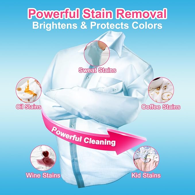 YUCO Laundry Detergent Sheets Berry Scent 80 Loads Eco Laundry Soap Washer Sheet, Liquidless Washing Detergent Sheets for Laundry for Travel, Plastic Free, Hypoallergenic