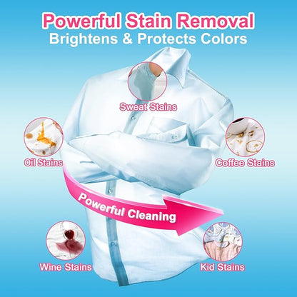 YUCO Laundry Detergent Sheets Berry Scent 80 Loads Eco Laundry Soap Washer Sheet, Liquidless Washing Detergent Sheets for Laundry for Travel, Plastic Free, Hypoallergenic