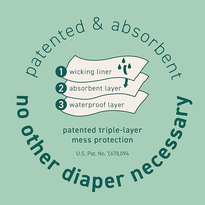 green sprouts Reusable Absorbent Baby Swim Diaper, Light Pink, 5T