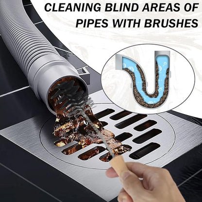 Dryer Vent Cleaner Wooden Handle Dryer Vent Cleaning Brush Refrigerator Condenser Coil Brush for Lint Removal (Two Size)