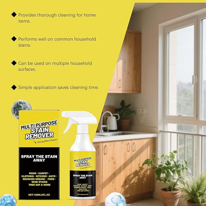 2PCS Power Spray, Multi Purpose Stain Remover, Multi Purpose Cleaning Spray, All Purpose Cleaner Spray for Kitchen, Bathroom, Floors, Car