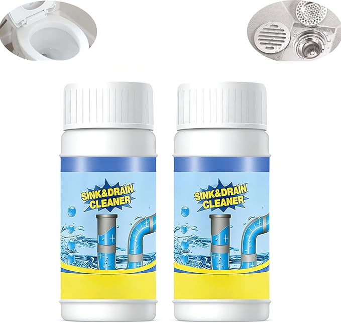 2026 New Sink Drain Cleaner, Wild Sink and Drain Cleaner, Powerful Pipe Dredging Agent for Kitchen Toilet Sink Plumbing (2pcs)
