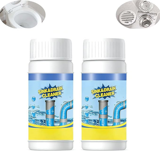 2026 New Sink Drain Cleaner, Wild Sink and Drain Cleaner, Powerful Pipe Dredging Agent for Kitchen Toilet Sink Plumbing (2pcs)