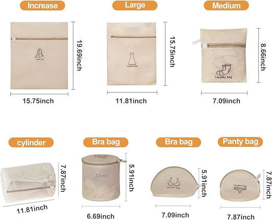Mesh Laundry Wash Bags Set,7 Piece Set of Laundry Bags with Automatic Zipper, Suitable for Women's Underwear Bags, Women'S Shirts, Skirts, Stockings, Bras