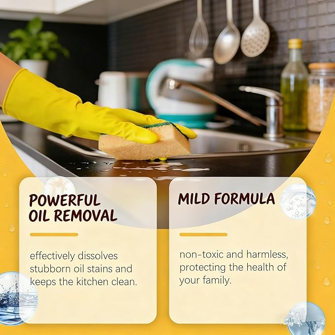 Kitchen Heavy Oil Cleaner Spray, 100ML All Purpose Kitchens Heavy Oil Cleaning Agent, Grease Remover, Heavy Duty Degreaser Clean Spray for Stove,Oven,Ovens and Appliances (1pcs)