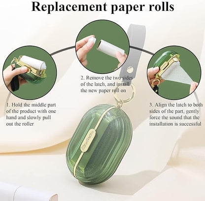 Lint Roller Refills, Extra Sticky Sheets for Travel Portable Mini Dog Cat Pet Hair Remover, Clothes Bag Dust Fuzz Fur Lint Remover, 9 Refills, 270 Sheets White