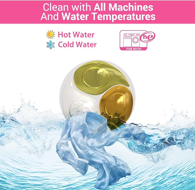 WBM Laundry Detergent Pods, Autumn Scent – 128 Pods in Recycleable Packaging for 10x Ultra Power Cleaning, Odor Defense for Activewear & Sports Shirts