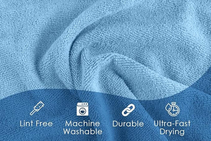 Avalon Towels Microfiber Cleaning Cloths (Value Pack of 48) - Size 16 x 16 Inches, Highly Absorbent Cleaning Rags, Lint Free, Reusable and Washable, Microfiber Towels for Cars