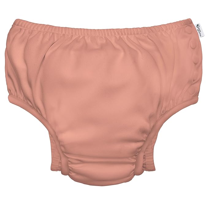 green sprouts Reusable Absorbent Baby Swim Diaper, Coral, 4T