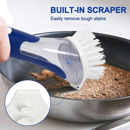 CELOX Dish Brush with Soap Dispenser, Soap Brush for Kitchen Sink