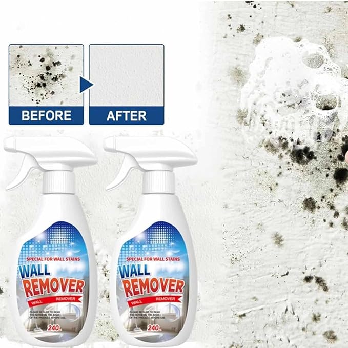 Fast Acting Anti Wall Cleaner Spray, New 8oz Highly Painted Effective Wall Stain Remover, Dust Removal Foam, Multi-Surface Use, Long-Term Protection without Damaging for Bathrooms, Kitchens (3PCS)