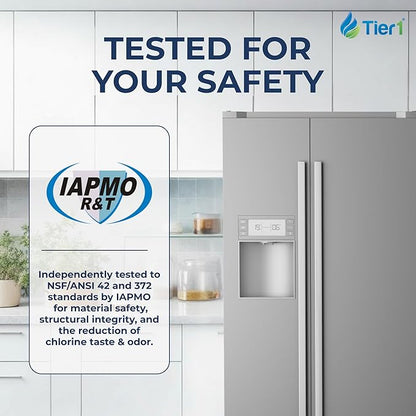 Tier1 RWF1031 WF2CB Refrigerator Water Filter | Replacement for PureSource2 WF2CB & EWF01 | Fridge Filter Lasts up to 6 Months | Easy Install | Odor Control | Clean & Great Tasting Water
