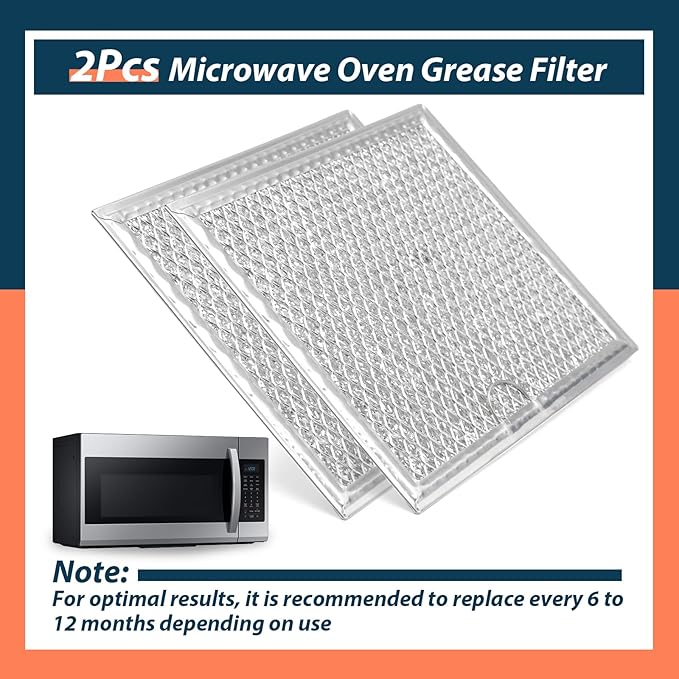 2Pcs Microwave Oven Grease Filter Replacement for Samsung Model ME19R7041FS ME19R7041FS/AA ME19R7041FT ME19R7041FT/AA ME19R7041FB ME19R7041FB/AA