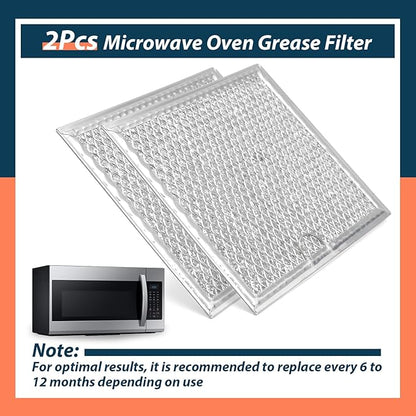 2Pcs Microwave Oven Grease Filter Replacement for Samsung Model ME19R7041FS ME19R7041FS/AA ME19R7041FT ME19R7041FT/AA ME19R7041FB ME19R7041FB/AA