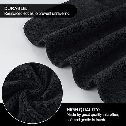 SINLAND Microfiber Facial Cloths Fast Drying Washcloth 12inch x 12inch Absorbent Face Wash Cloth Soft Makeup Remover Cloths