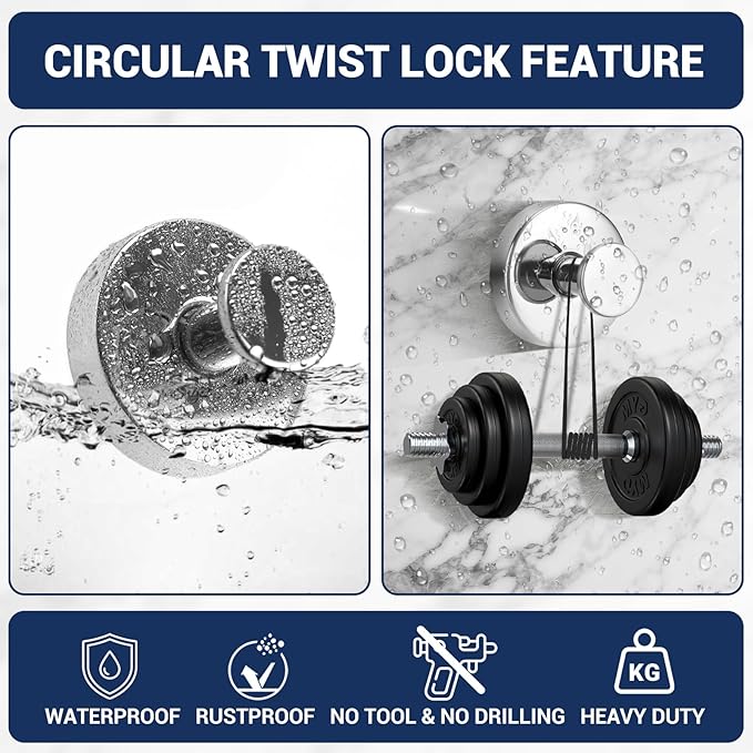 Suction Cup Hooks for Shower,No Drill Towel Hooks for Bathroom Wall, Kitchen, Glass, Mirror, Tile - Ideal for Hanging Towels, Robes, and Loofahs (Mirror-4pcs)