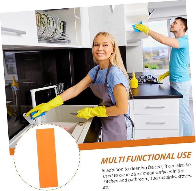 Decontamination Wipe for Dishes Orange Stainless Steel Eraser Gentle Bowl Remover Dish Washing
