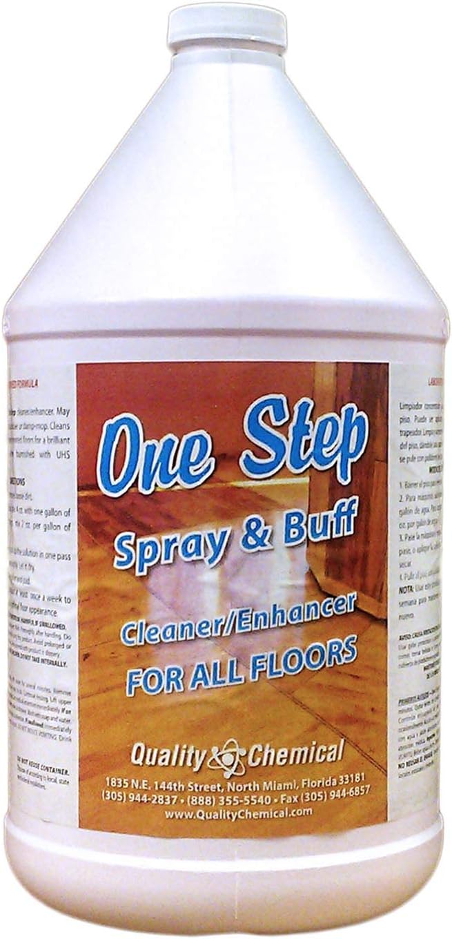 Quality Chemical One Step - Spray and Buff - Floor Restorer - Cleans and polishes in one operation-1 gallon (128 oz.)
