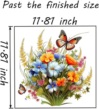 Toilet Stickers Bathroom Wall Decor Flowers Green Plant Butterflies Vinyl Sticker Wall Decals Peel and Stick Wall Stickers for Living Room Bedroom, Bathroom Self-Adhesive Toilet Seat Decals Decor