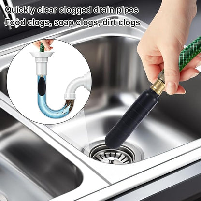 2pcs Drain Bladders, Rubber Drain King Cleaner for 1-2" & 1.5-3" Pipe Bladder Unclogger Clog Remover Tool for Kitchen Bathroom Showers Sink, Swimming Pool Main Line Sewer Drains Cleaning