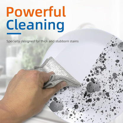 EytGva15 PCS Non Scratch Steel Scrubbers Wire Dishwashing Rags Metal Dish Cloth,Alternative to Steel Wool Scrubbers, Multifunctional Kitchen Cleaning Cloths for Pots,Pans,Dishs,Flatwarel