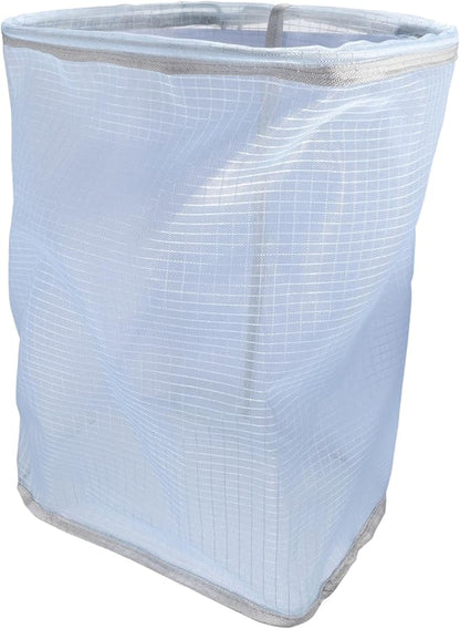 Wall Hanging Clothes Basket Breathable Mesh Laundry Hamper for Dirty Clothes Space-saving Storage Organizer Suitable for Bathroom and Home Use Blue