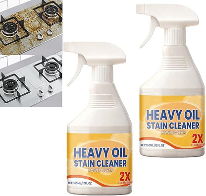 Kitchen Heavy Oil Cleaner Spray, 2026 New All Purpose Kitchens Heavy Oil Cleaning Agent, Grease Remover, All Purpose Kitchen Cleaner for Ovens Stovetops Countertops, for Stubborn Oil Stains (2PC)