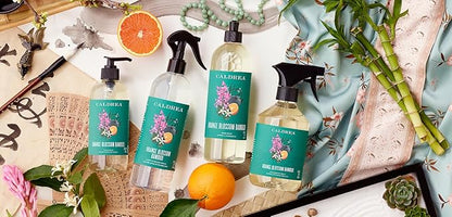Caldrea Multi-surface Countertop Spray Cleaner, made with birch bark, Orange Peel and Ylang Ylang flower essential oils, a special vegetable protein extract, Orange Blossom Bamboo scent, 16 oz