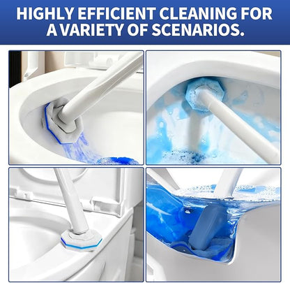 60pcs Disposable Toilet Brush Refill Pads, Replacement Brush Heads, Toilet Cleaner Refills，Disposable Wand Heads，Bathroom Cleaning，Toilet Cleaning Scrubbers Compatible with Most Toilet Brushes