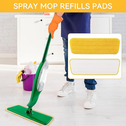 8 Pack Spray Mop Refills Compatible for Libman Freedom Spray Mop, Reusable & Washable 16in Microfiber Floor Cleaning Mop Pads for Spray Mop
