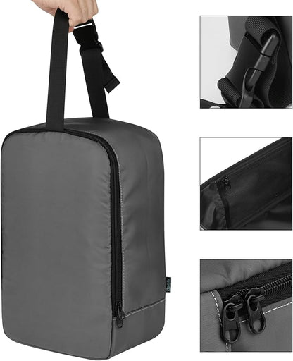 Beautyflier Travel Steam Iron Bag for Conair Handheld Garment Steamer, Portable Handheld Design Steamer Carrying Case Holder Iron Case Organizer with Hanging Buckle Strap, Bag Only (Grey)