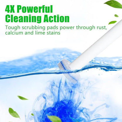 30 Count Toilet Wand Refills for Clorox, 4X Cleaning Power Toilet Bowl Cleaner Refill Pads for Clorox Wand System, Disposable Toilet Brush for Bathroom Cleaning，Light Scent