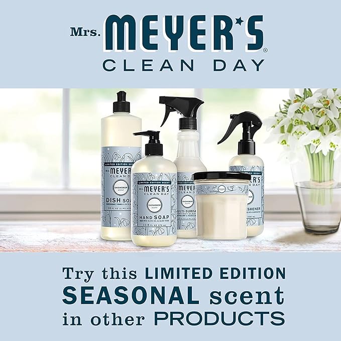 Mrs. MEYER'S Kitchen Set, Dish Soap, Hand Soap, and Multi-Surface Cleaner, 3 CT (Snowdrop)