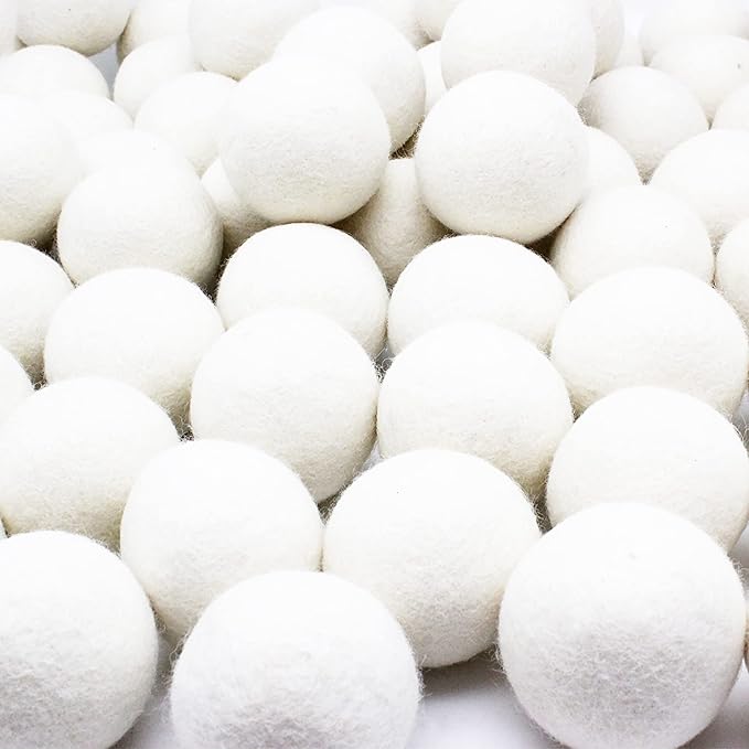 Wooland Wholesale Bulk Laundry XL Premium Wool Dryer Balls-100% New Zealand Organic Wool Natural Fabric Softener for Sensitive Skin, Babies (2000 Count)