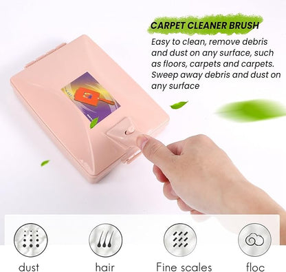 Carpet Cleaner Brush Sweeper Dirt Handheld Sofa Bed Pet Hair Debris Dirt Fur Roller Brush Household Cleaning Tool