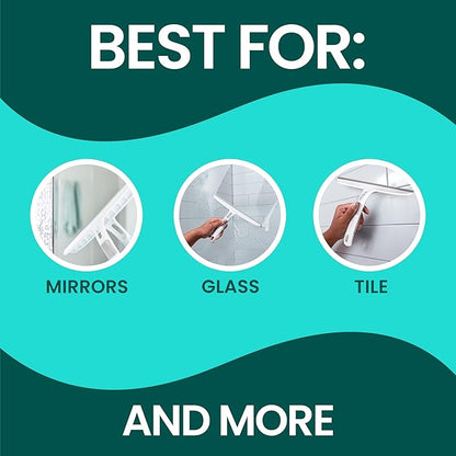 Scotch-Brite Dual Blade Squeegee, Safe on Mirrors, Glass Shower Doors, Windows and More, 4 Count