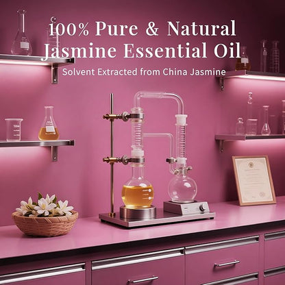 SU JUABA Jasmine Essential Oil 4 Oz, 100% Pure Natural Aromatherapy Oil for Diffuser, Skin Care, Hair & Perfume Making - 118ML