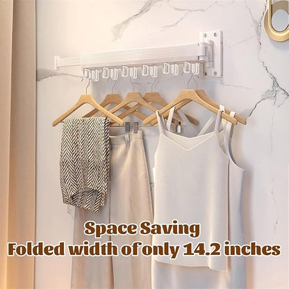 Clothes Drying Racks for Laundry,Wall Mounted Drying Rack Clothing,Foldable Drying Rack,Collapsible Dryer Rack,Clothes Hanger,Laundry Room Hanging Rack,Folding Indoor White