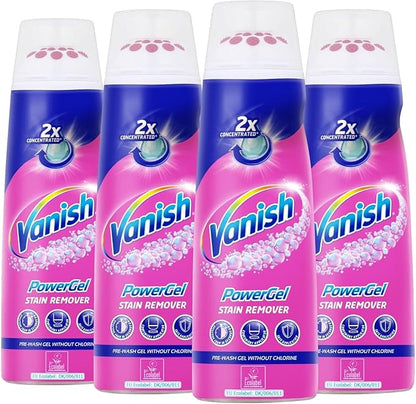Vanish Gold Oxi Action Stain Remover Powergel 200 ml (Pack of Four) by Vanish